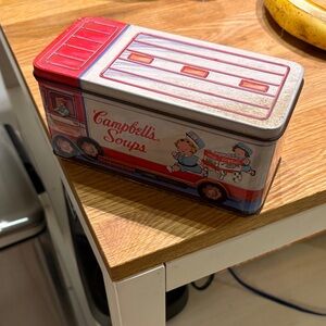 Toy Truck Tin - Red, White, and Blue